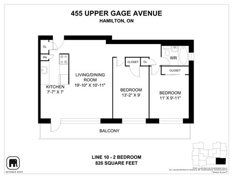 A floor plan for a home at 455 Upper Gage Avenue in Hamilton, ON.